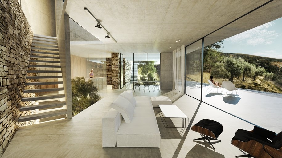 mold architects, Iliana Kerestetzi, Katerina Daskalaki, residence, chania, crete, house, home, atrium, infinity pool, island, vacation, greece, summer, aegean sea, greek architecture,