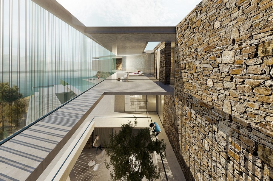 mold architects, Iliana Kerestetzi, Katerina Daskalaki, residence, chania, crete, house, home, atrium, infinity pool, island, vacation, greece, summer, aegean sea, greek architecture,