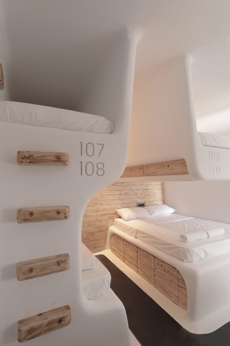 My Cocoon, boutique hoste, Mykonos, Greece, Japanese capsules, Cycladic aesthetic, Omniview Design