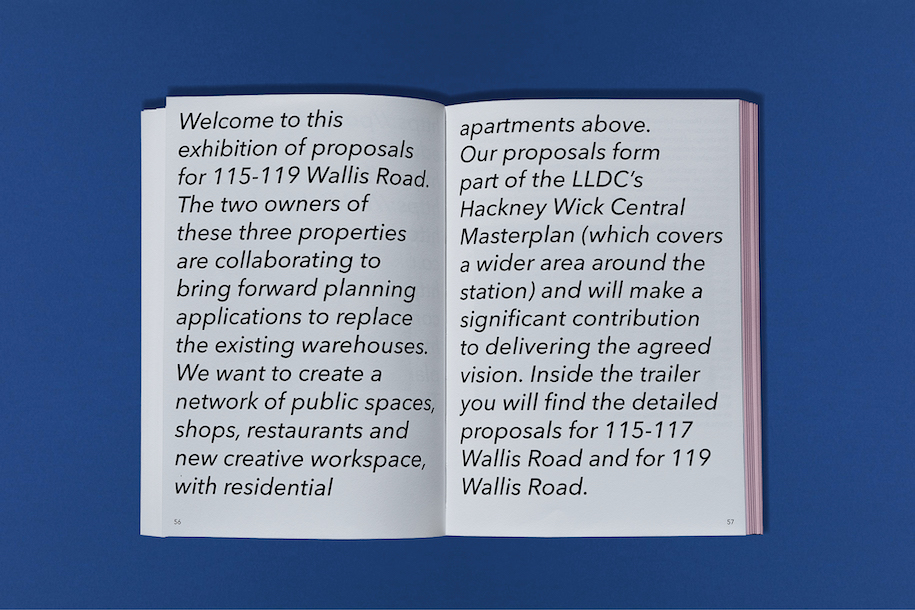 Archisearch Art Director Nikos Georgopoulos pumps up the volume with unusual identity for Wallis Road in East London