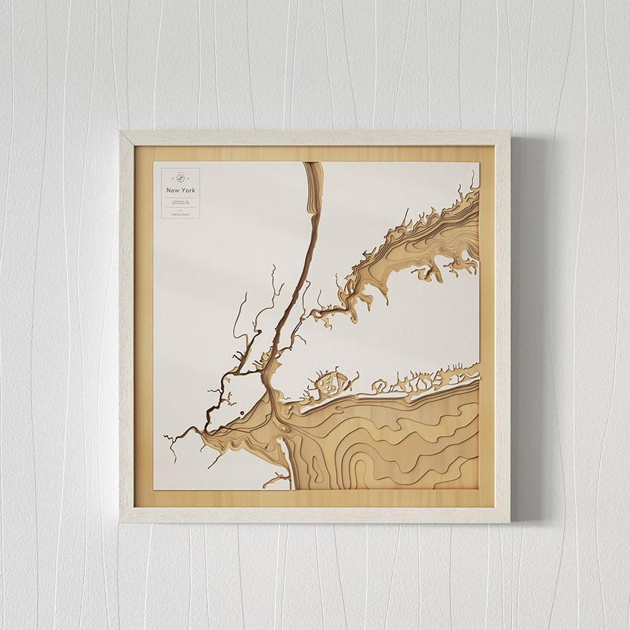 Archisearch Pangea: 3D-Mapping of the World's most Iconic Waterscapes in Plywood