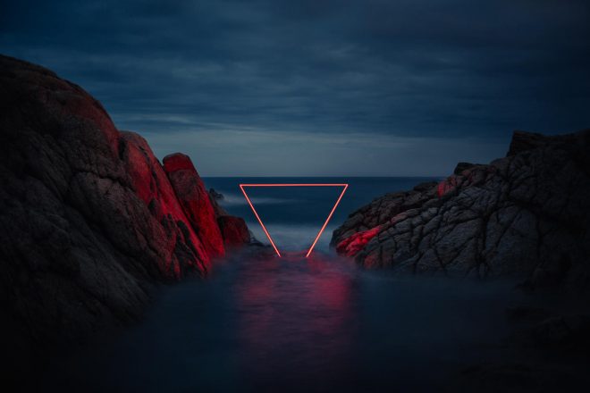 Archisearch - Nicolas Rivals Installed Luminous Red Lines across the Spanish Nature, La Línea Roja