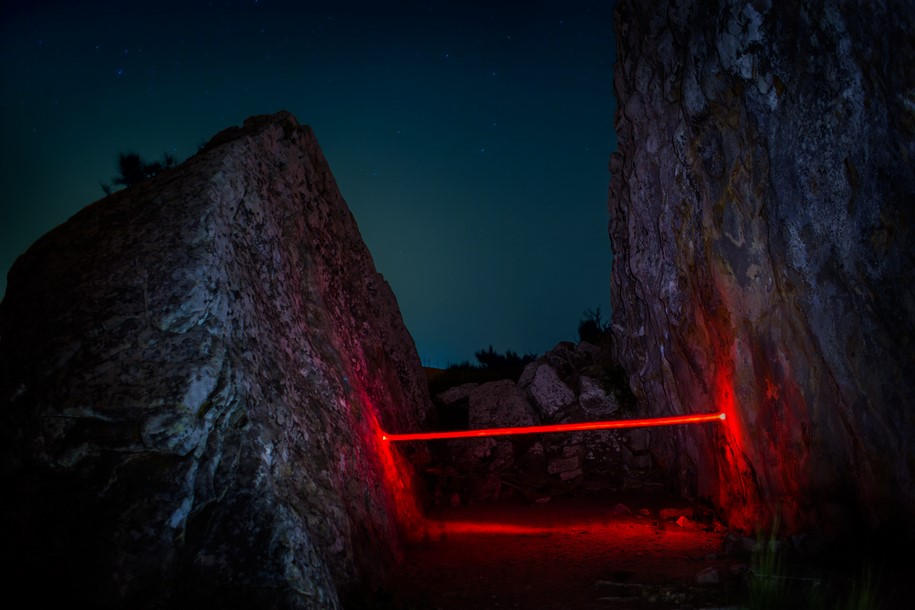 Archisearch Nicolas Rivals Installed Luminous Red Lines across the Spanish Nature, La Línea Roja