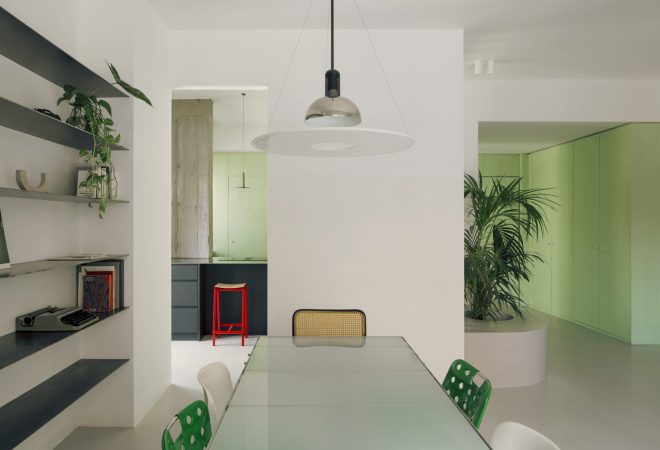 Archisearch - Interiors We Love: Fluidity, Raw Materiality, and Neon Green shape Casa Tirreno in Rome by PAROS architettura.