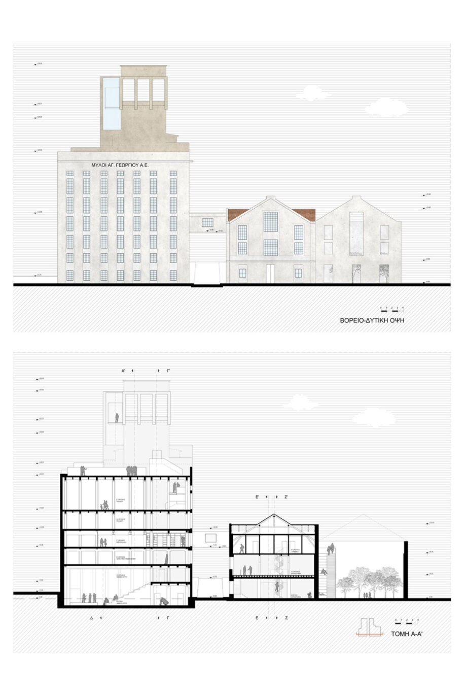 Archisearch Cultural & Social Center: Museum of Modern Art, Artists’ Residencies & Workshops, Passenger Station at St. George's Mills building, Patras, Greece | Diploma thesis by Nikoletta Kalogeropoulou