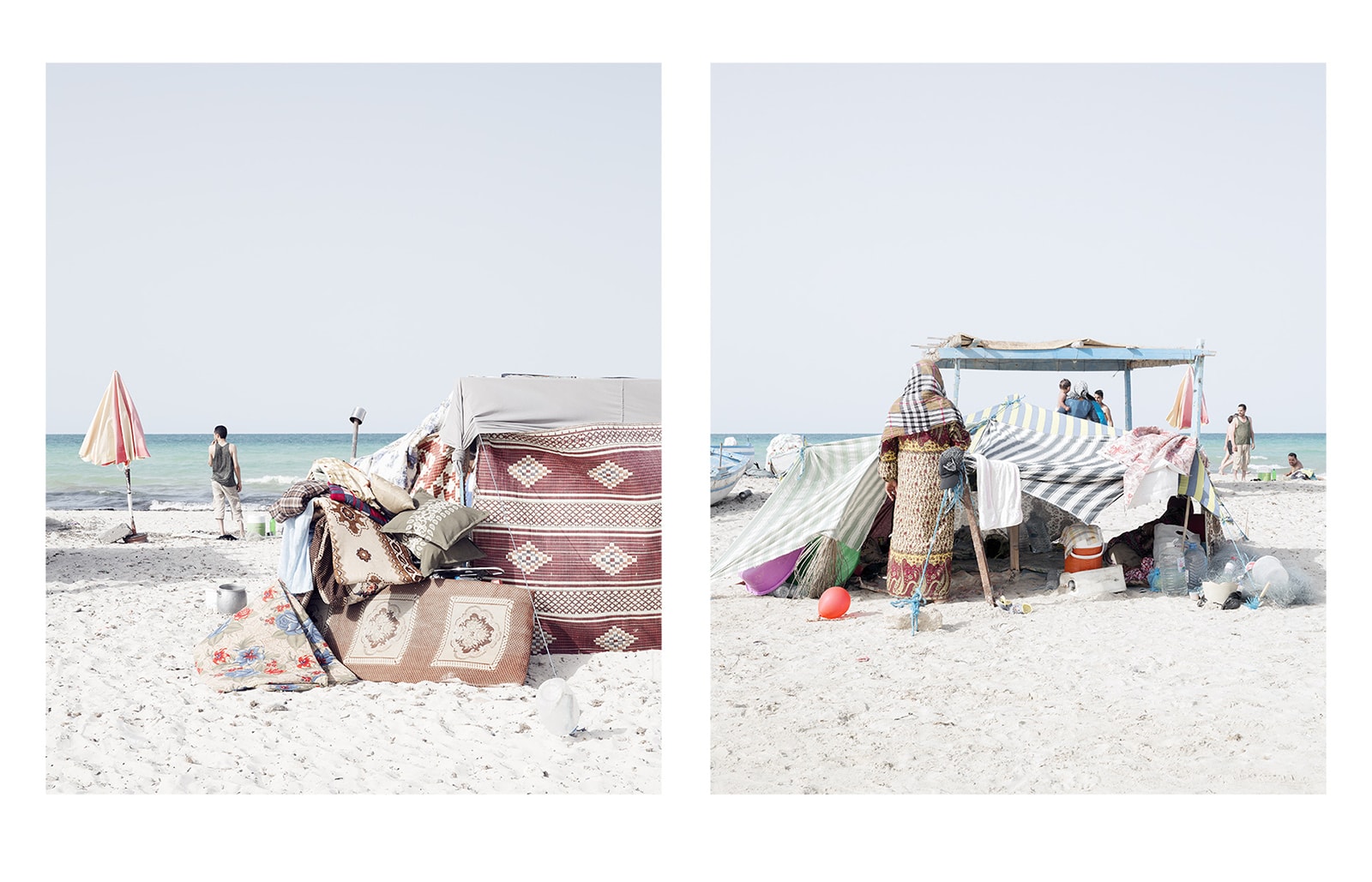 Tunisia, Yoann Cimier, nomadic architecture, ephemeral structure, seaside, beach, accommodation, photography, documentary, book, photographer