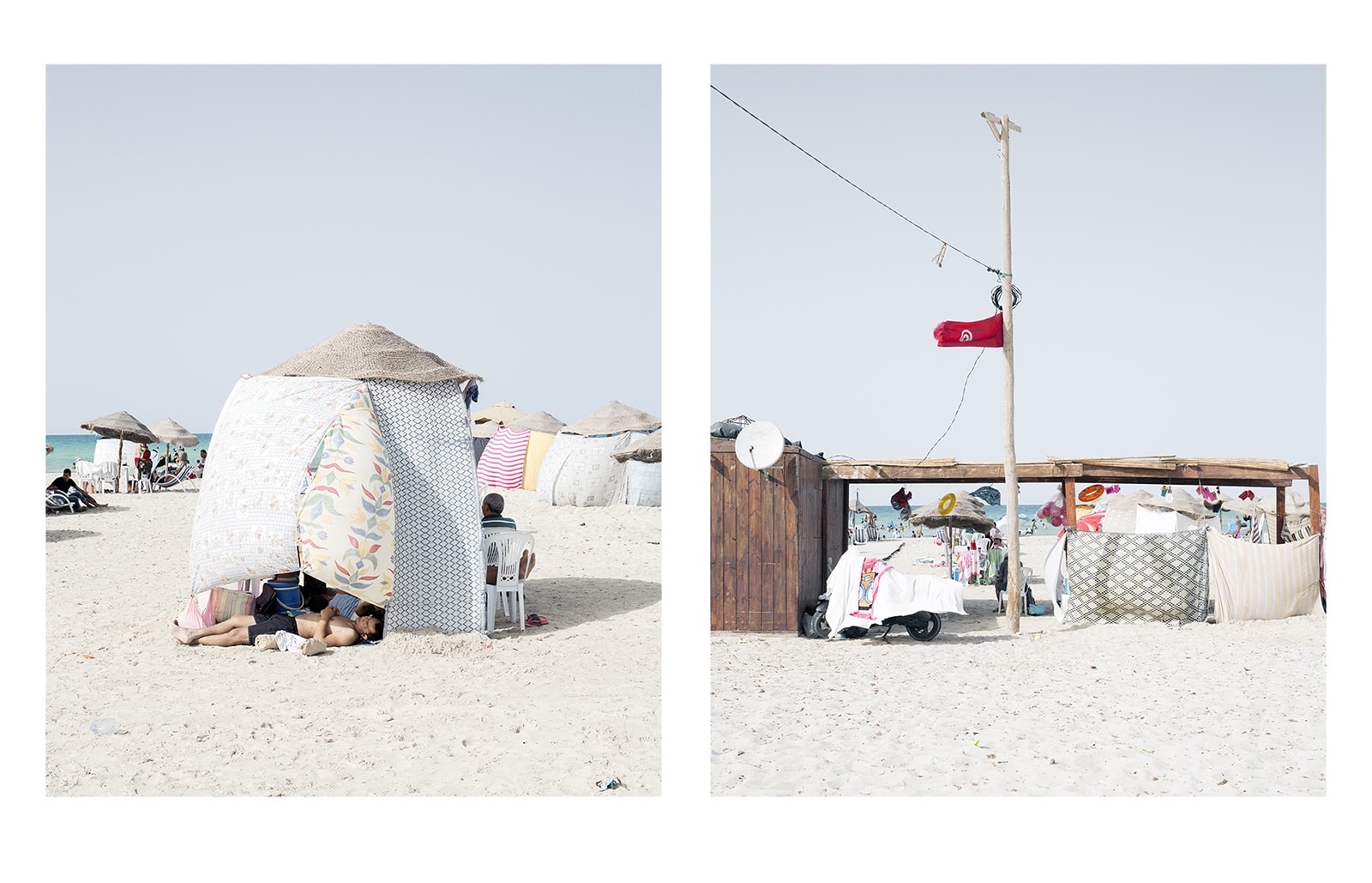 Tunisia, Yoann Cimier, nomadic architecture, ephemeral structure, seaside, beach, accommodation, photography, documentary, book, photographer