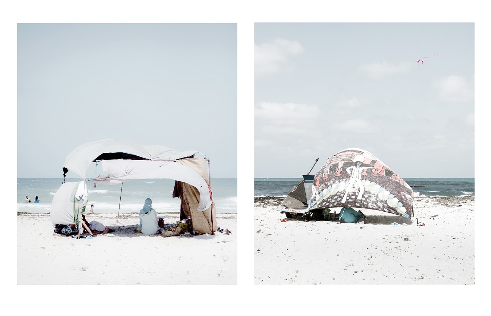 Tunisia, Yoann Cimier, nomadic architecture, ephemeral structure, seaside, beach, accommodation, photography, documentary, book, photographer