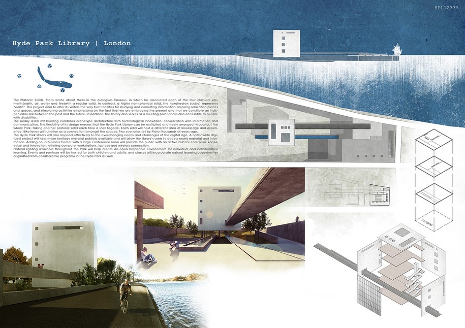 Archisearch Ntua Students are shortlisted for the TOP 50 proposals at the ‘HYDE PARK LIBRARY LONDON’ competition