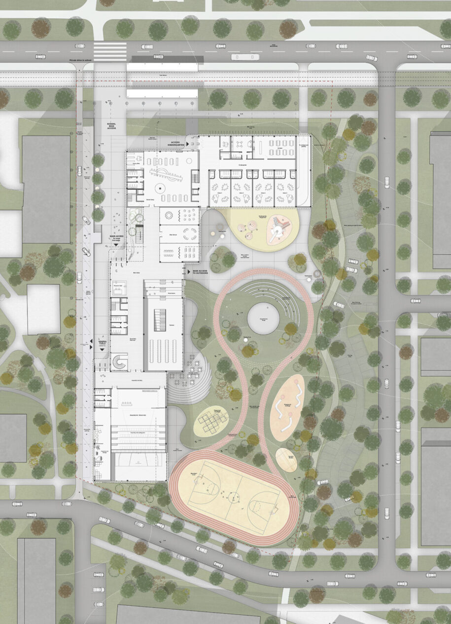 Archisearch OCA Architects & architect Harris Vamvakas present their entry in the international architecture competition for the New Kindergarten and Elementary School of Dolní Měcholupy, Prague, Czech Republic