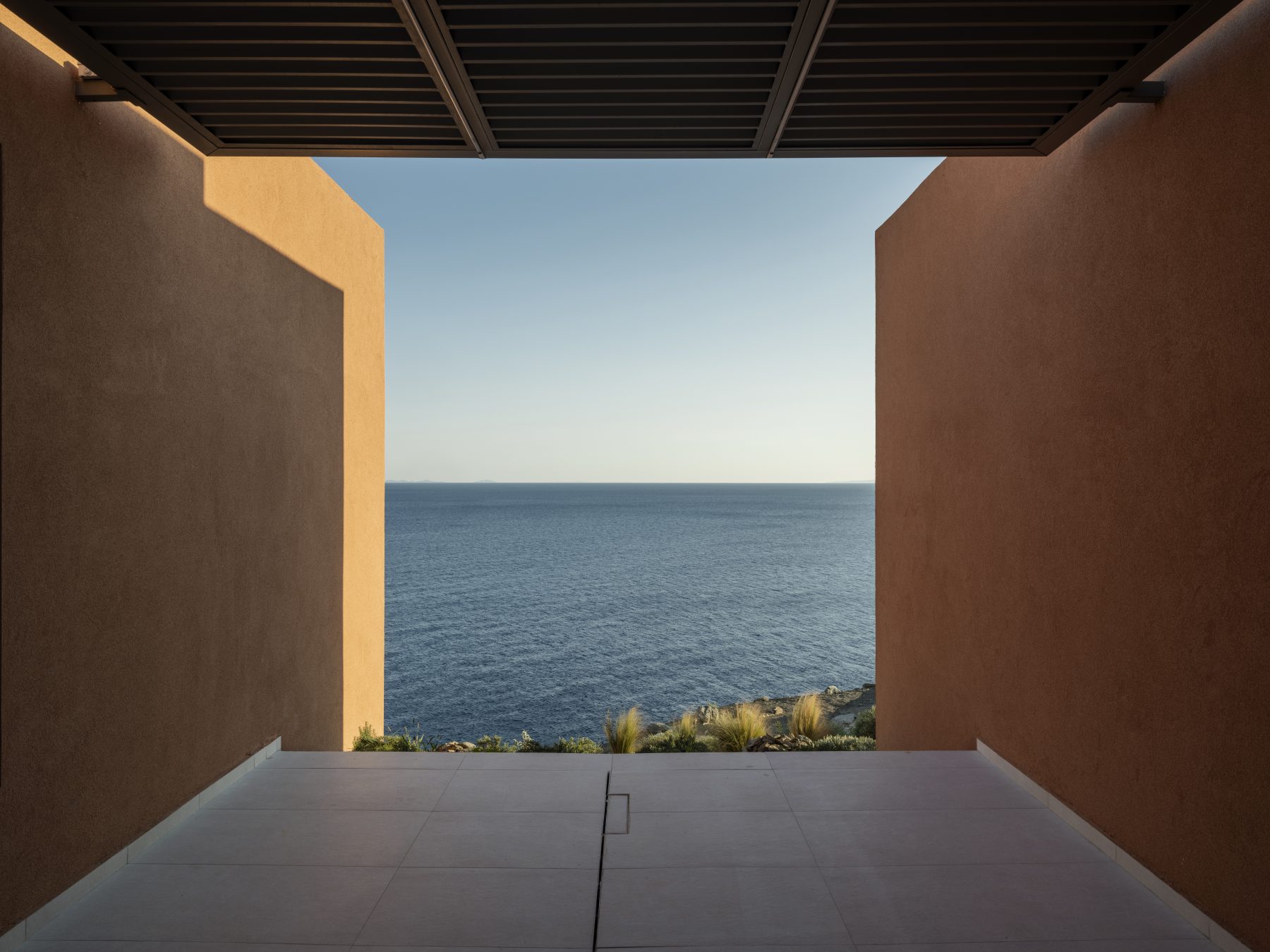 Archisearch Olen in Syros by Ateno is an earth-sheltered retreat in three acts