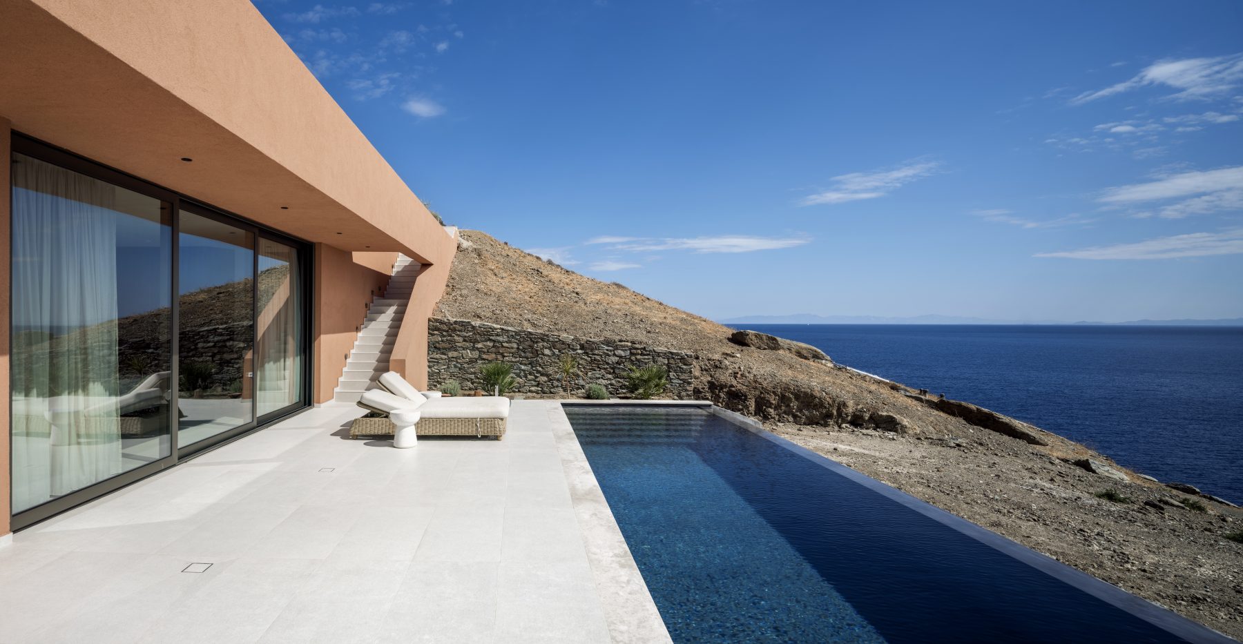 Archisearch Olen in Syros by Ateno is an earth-sheltered retreat in three acts