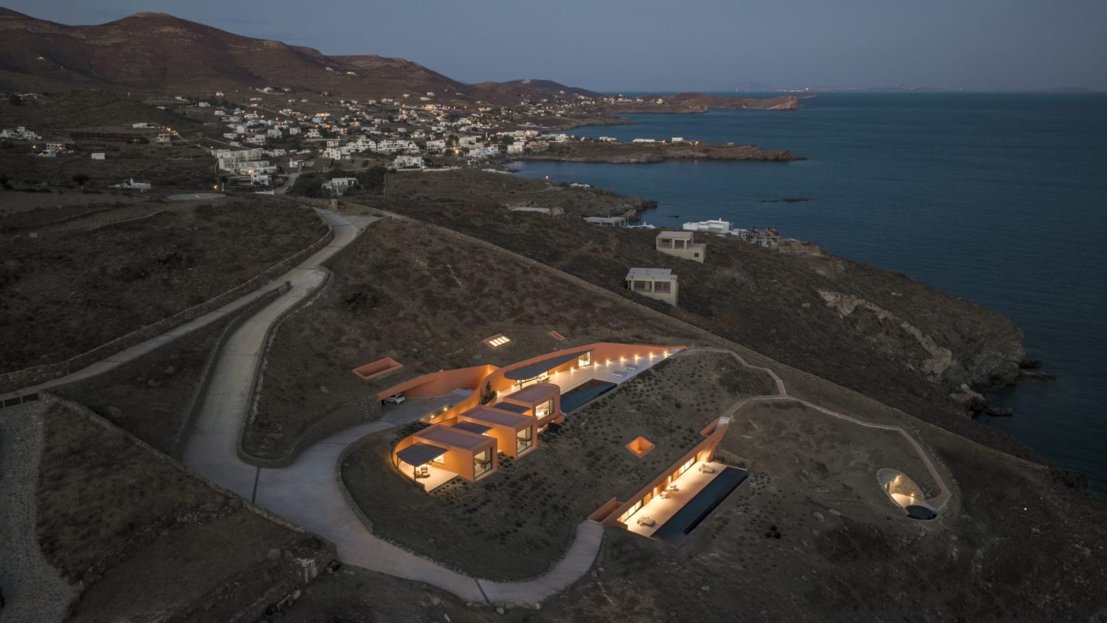 Archisearch Olen in Syros by Ateno is an earth-sheltered retreat in three acts