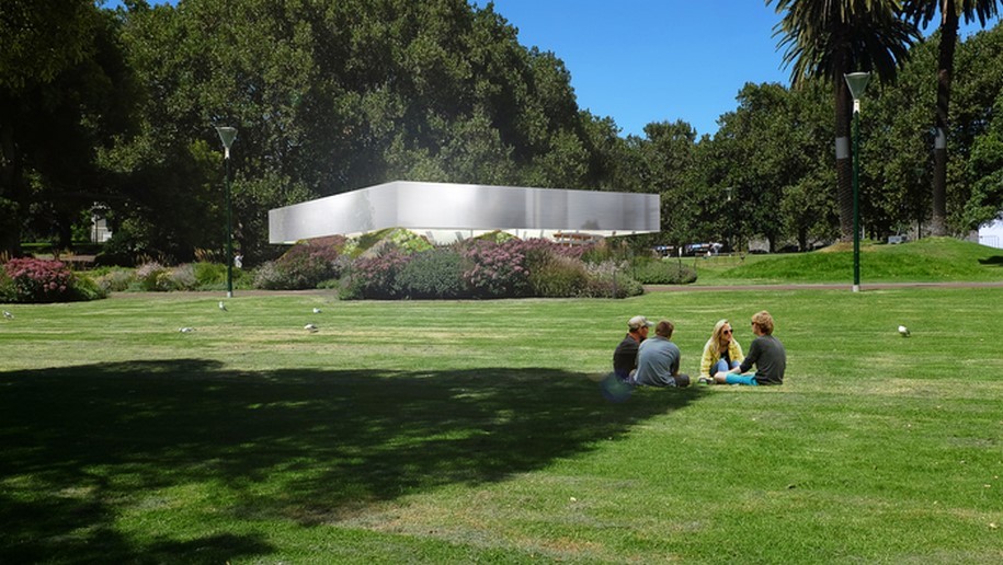 MPavilion, 2017, OMA, ancient amphitheatre, Australia