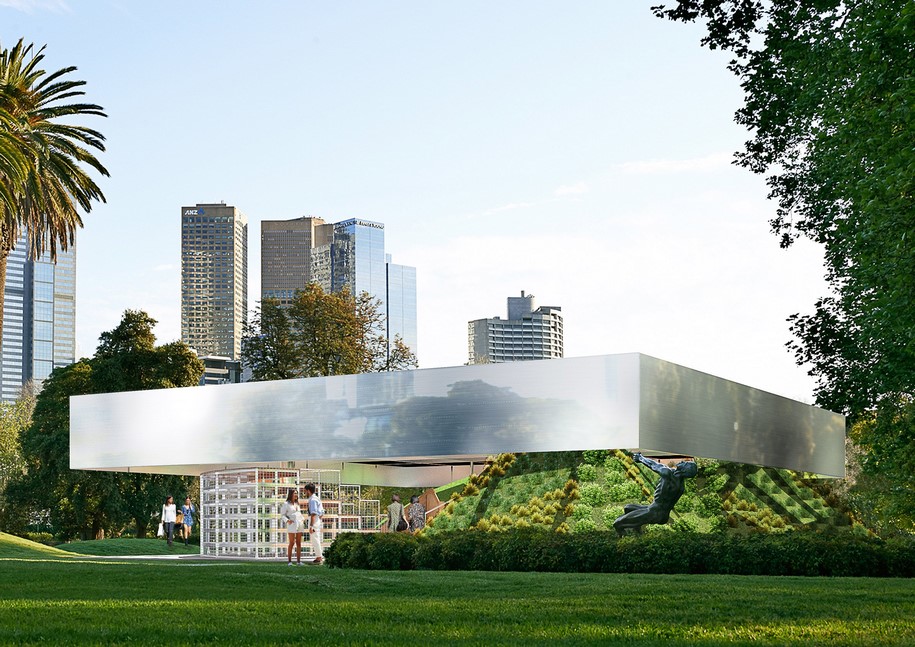 Archisearch The 2017 MPavilion, designed by OMA, takes its cues from the ancient amphitheatre