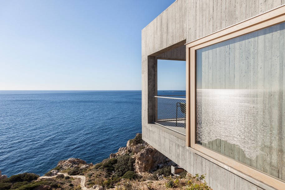 Archisearch OOAK ARCHITECTS designed Patio House on a cliffside in Karpathos