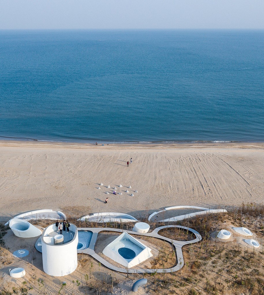 Archisearch UCCA Dune Art Museum by OPEN ARCHITECTURE emerges as a hidden shelter in the sand dunes