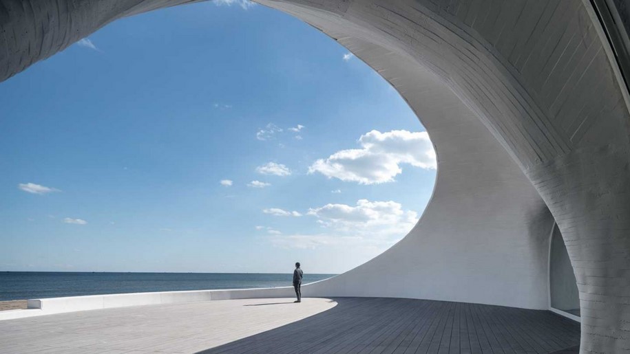 Archisearch UCCA Dune Art Museum by OPEN ARCHITECTURE emerges as a hidden shelter in the sand dunes