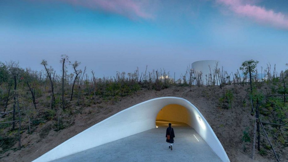Archisearch UCCA Dune Art Museum by OPEN ARCHITECTURE emerges as a hidden shelter in the sand dunes