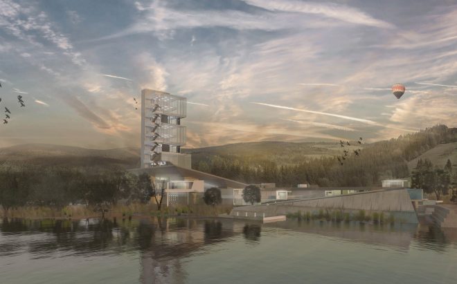 Archisearch - Educational Research Center of the Reregulating dam on Aliakmonas river | Thesis by Oiconomou K. & Chatzis S.