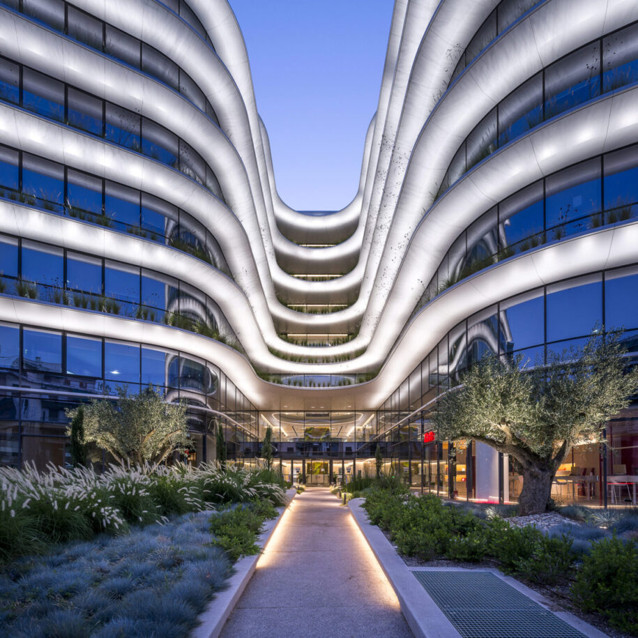 Archisearch Danilof Light & Visual Perception Studio designed the lighting for the Orbit Urban Office Campus in Athens