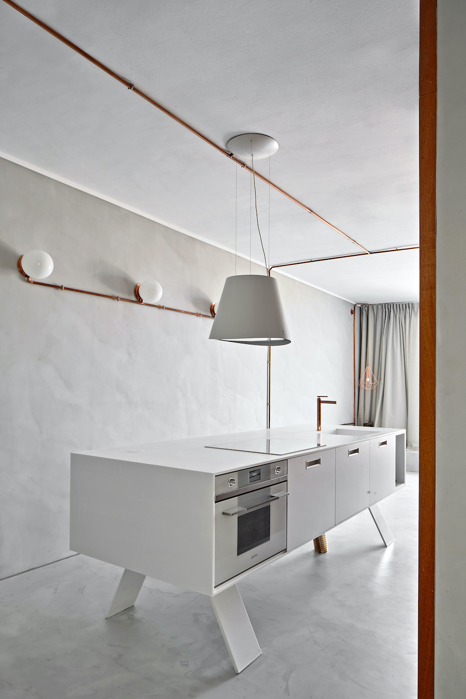 Archisearch Cometa architects' Marina apartment is an architectural journey where one needs just the essential.