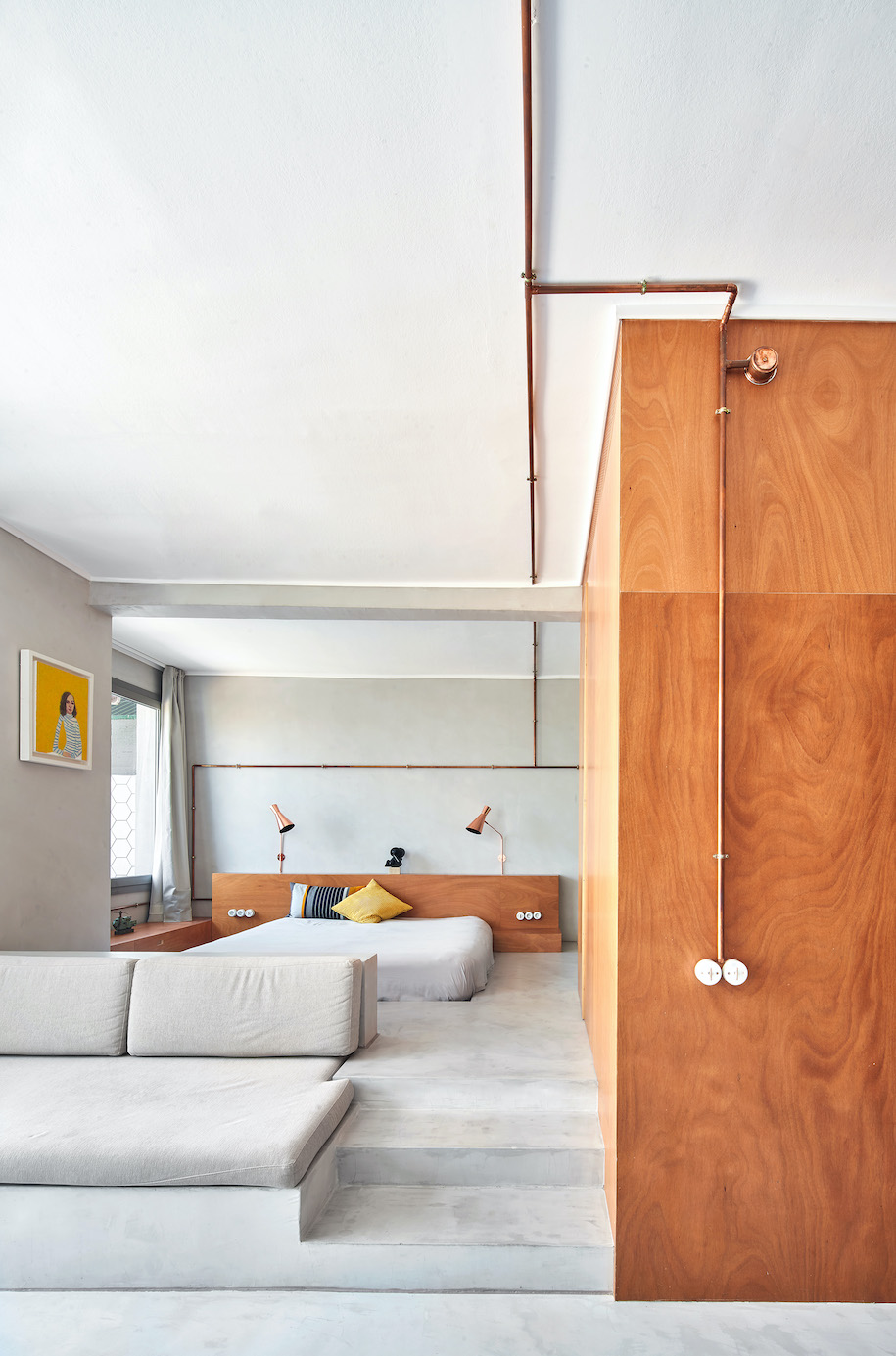 Archisearch Cometa architects' Marina apartment is an architectural journey where one needs just the essential.