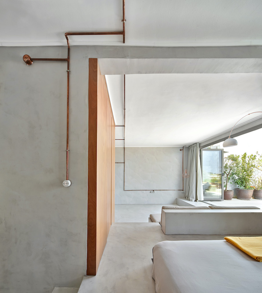 Archisearch Cometa architects' Marina apartment is an architectural journey where one needs just the essential.