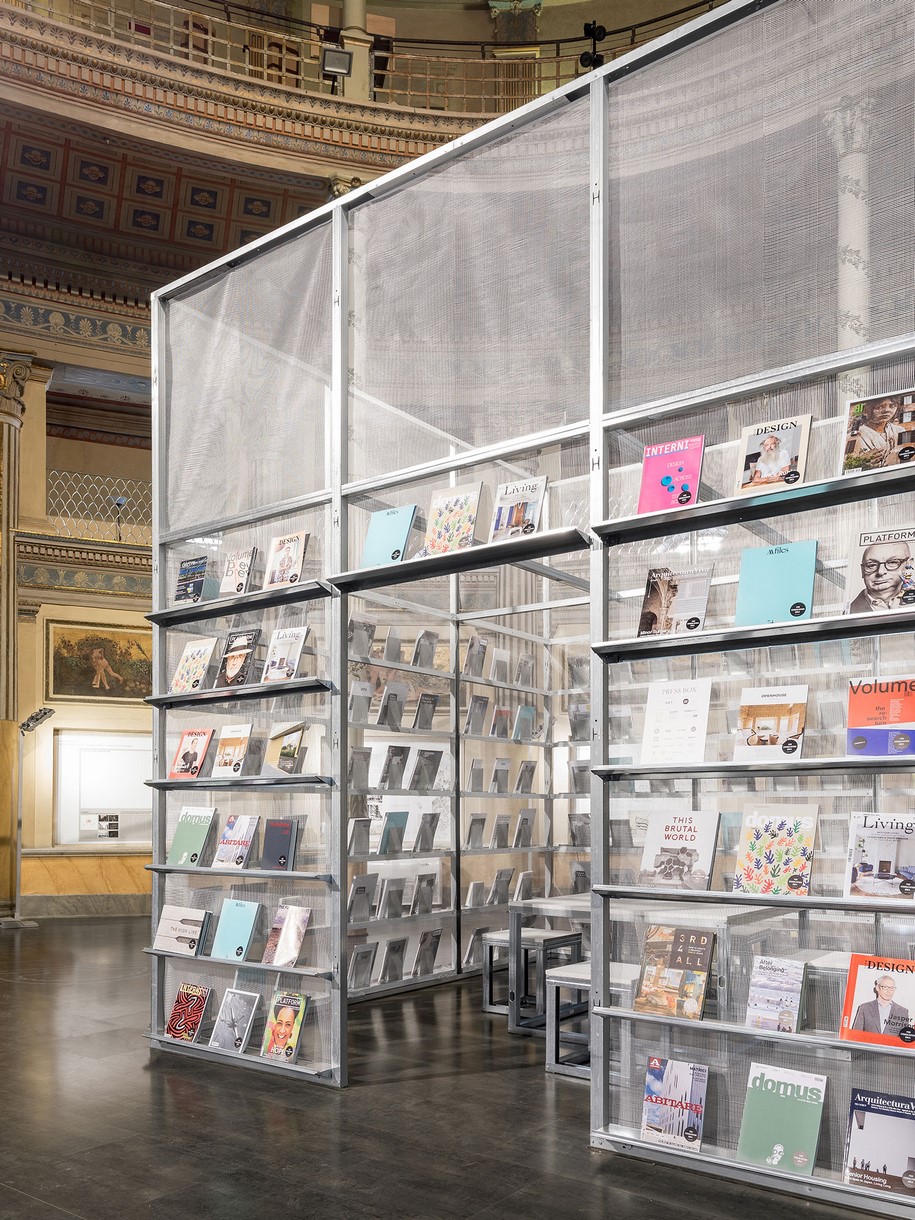 Archisearch PRESS BOX: a pop-up wireframe news-stand between the virtual and physical world | SET Architects