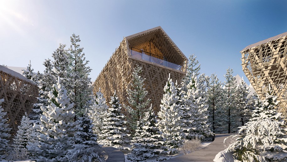 Archisearch Peter Pichler Architecture designs luxury Tree Suites in Austria