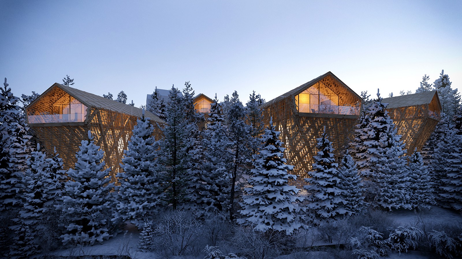 Archisearch Peter Pichler Architecture designs luxury Tree Suites in Austria