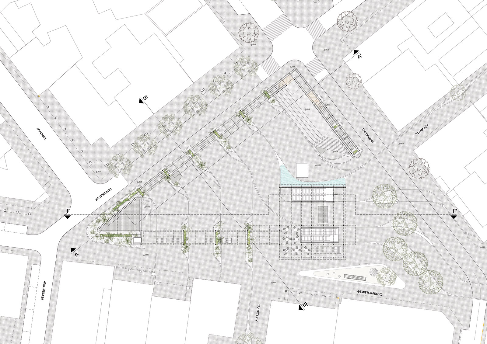 Archisearch Έπαινος στον Αρχιτεκτονικό Διαγωνισμό Ιδεών για την ανάπλαση του κοινόχρηστου χώρου και της ευρύτερης περιοχής του Νέου Σταθμού Μετρό Εξάρχεια | Πάνος Δραγώνας, Αγάπη Πρωίμου
