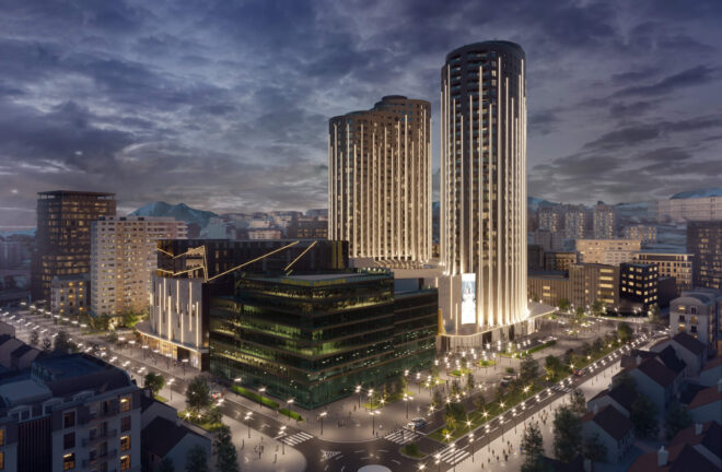Archisearch - Residential towers - Residences that balance modern comfort with Art Deco opulence in Pristina, by DB.A Architects & Ettore Tricarico Architetto with Aluminco products