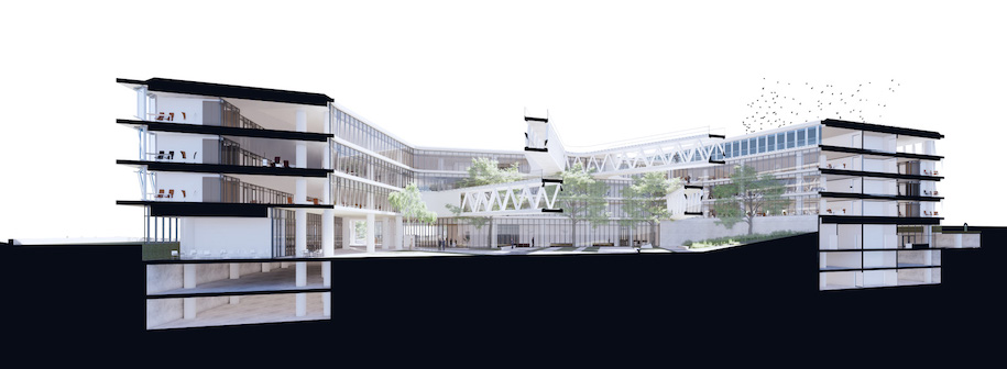 Archisearch Symbiotic: Competition entry by EB/Architects for the design of the new Public Power Corporation Headquarters in Athens