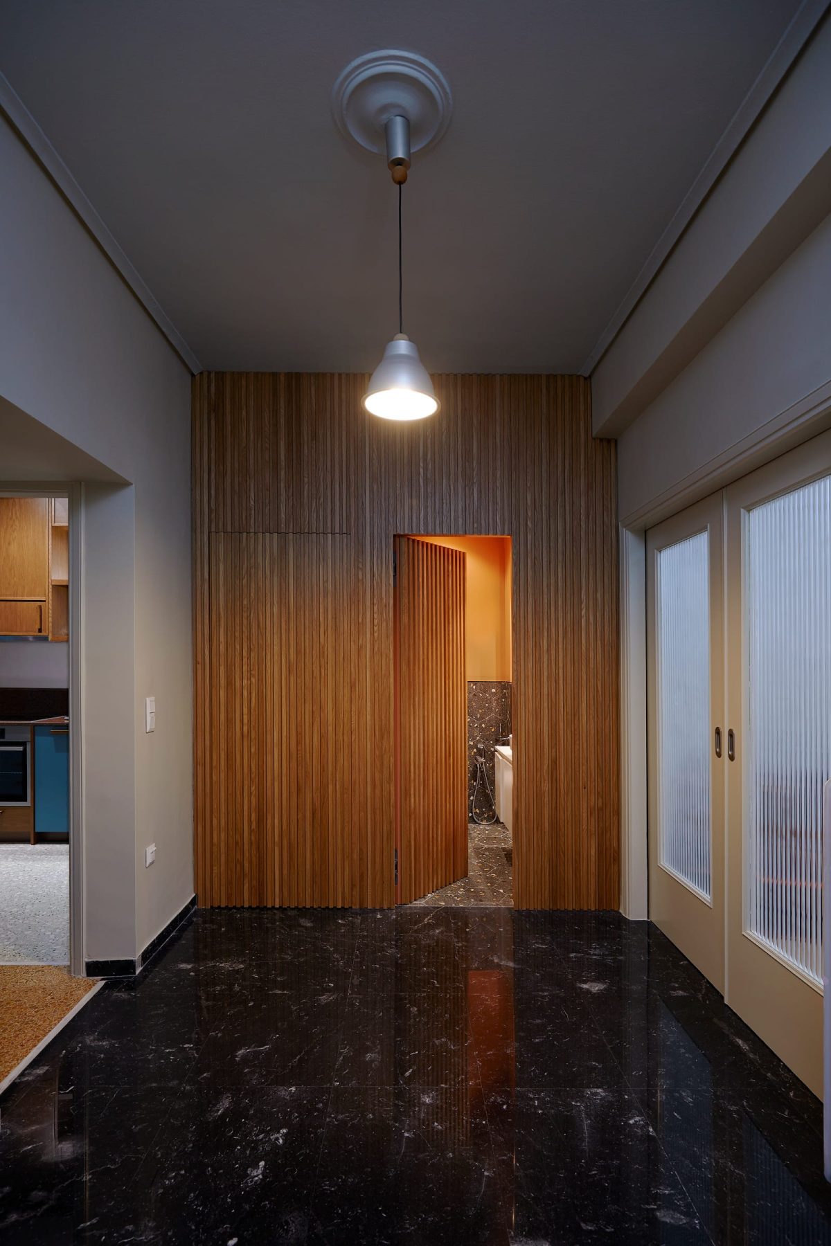 Archisearch Architecture in Colour: Amalgama Architects designed Mosaic Apartment in Athens as a sequence of immersive color rooms.