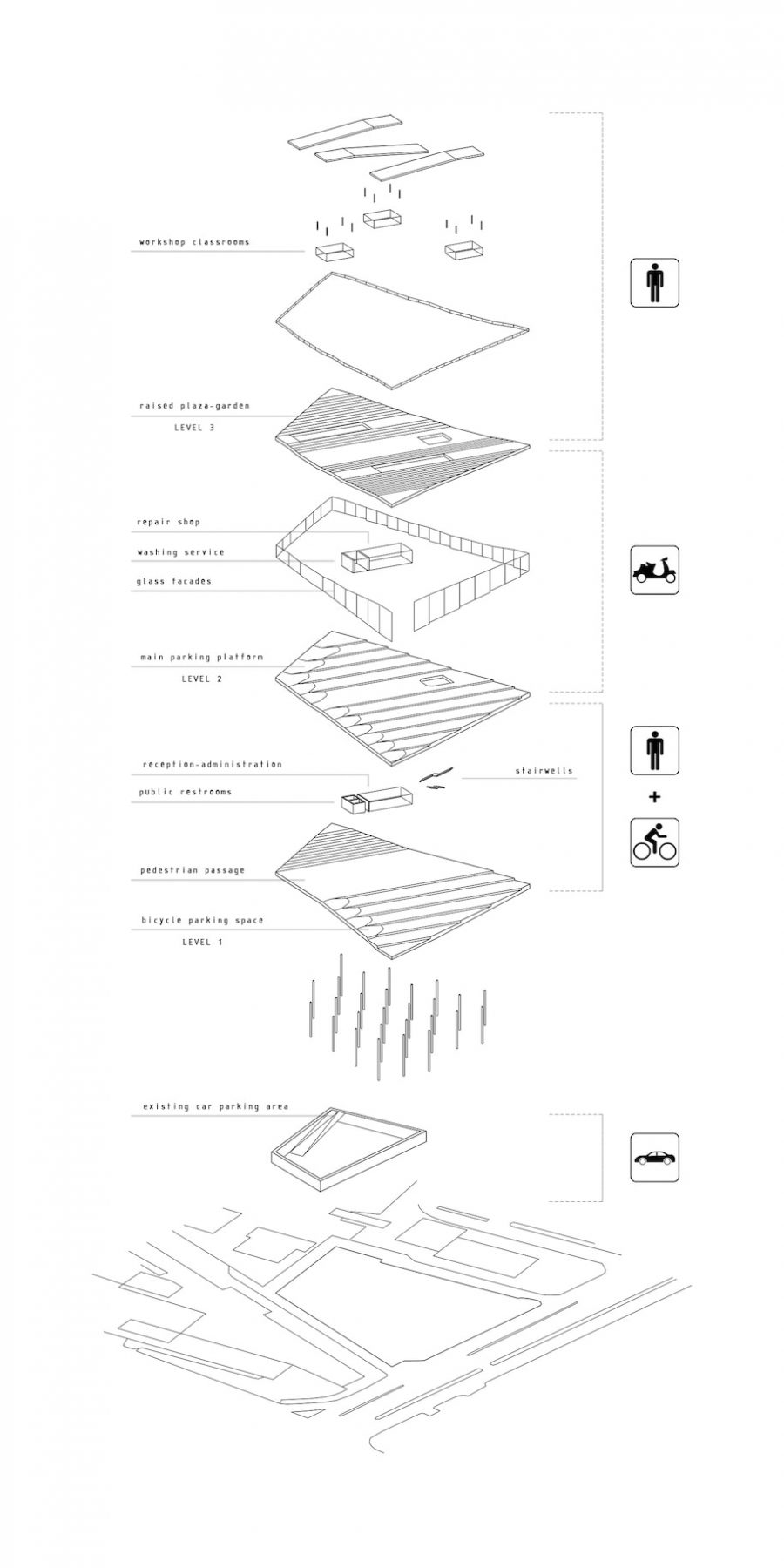 Motorini Hill, Archmedium, competition, student competition, διαγωνισμός, φοιτητικός διαγωνισμός, Rome, Italy