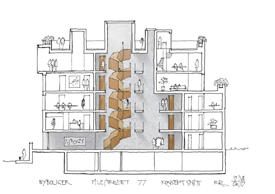 Archisearch Pilestredet 77-79 residential complex in Oslo, Norway | Reiulf Ramstad Arkitekter