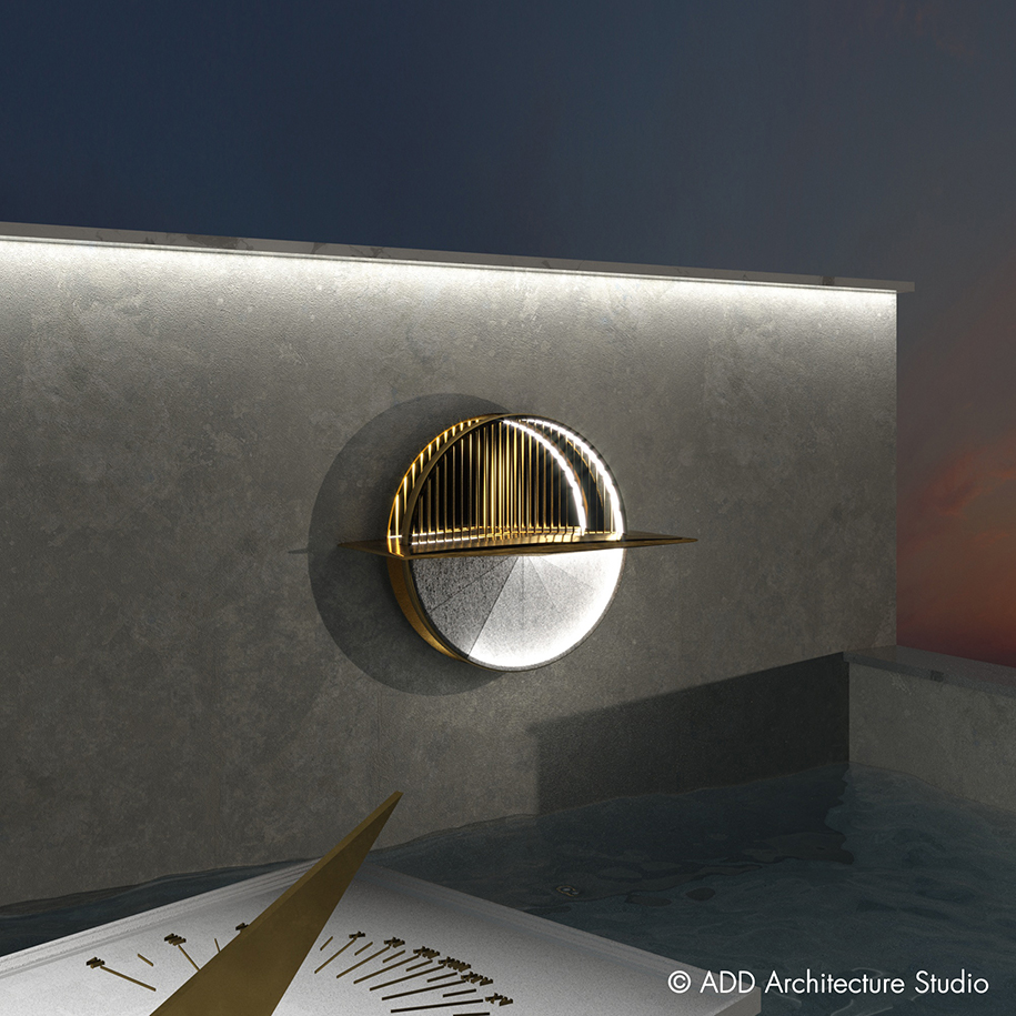 Archisearch Reverse Sunclock Multifunctional Wall Lamp | ADD Architecture Studio