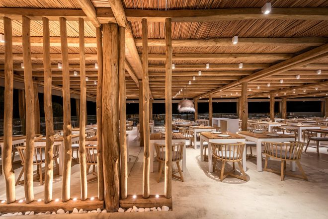 Archisearch - Rinela restaurant and outdoor pool in Kokkini Chani, Crete / Elastic Architects