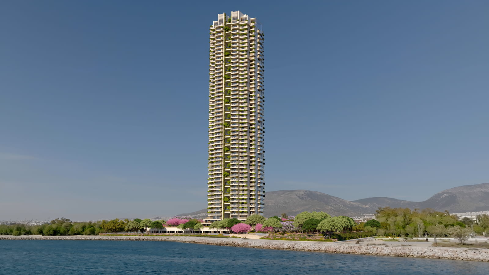 Archisearch Elval Colour: Διαχρονική Κομψότητα και Τεχνική Αριστεία στην Πρόσοψη του Riviera Tower