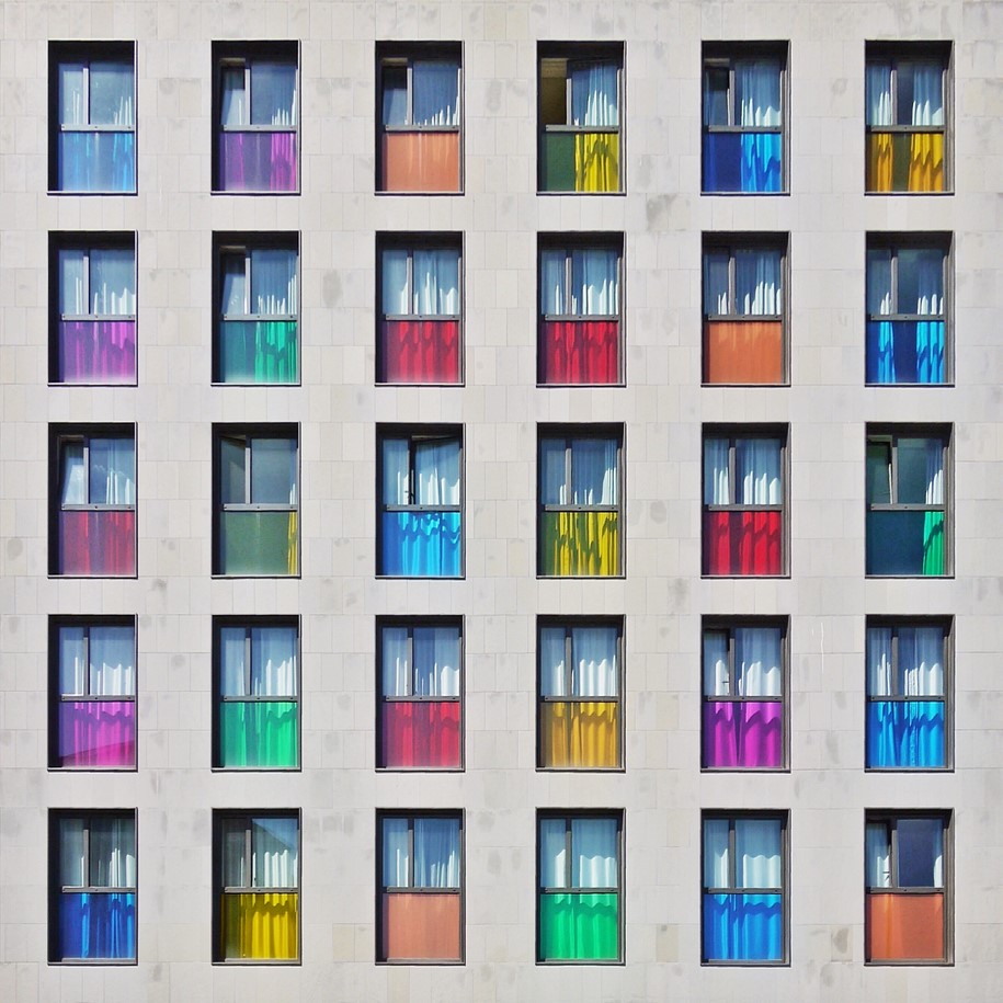 Barcelona, facades, photography, instagram, Roc Isern, patterns, geometrical shapes, textures, colors, shadows