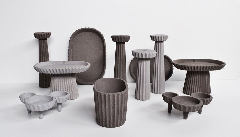 Archisearch SIMAN collection of concrete tableware is inspired by Iranian architecture | Gian Paolo Venier for URBI ET ORBI