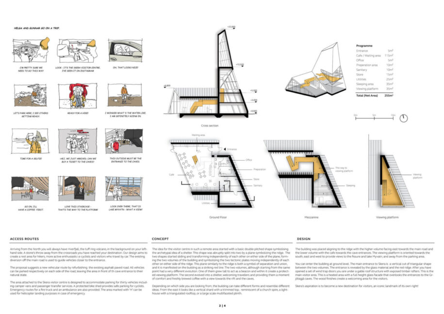 Archisearch Skera Visitor centre by Orestis Gkouvas & Vaia Vakouli won the Green Award at the international architecture competition Iceland Cave Tower