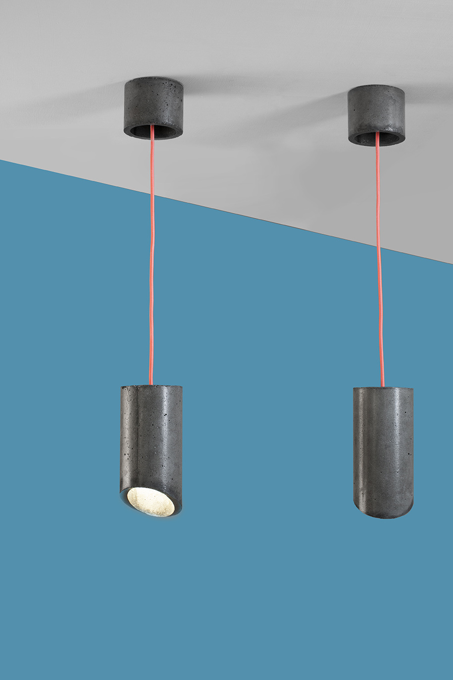 Archisearch So & So Studio colaborate with Kardamov Studio to create pendant lights made of concrete, steel and PLA
