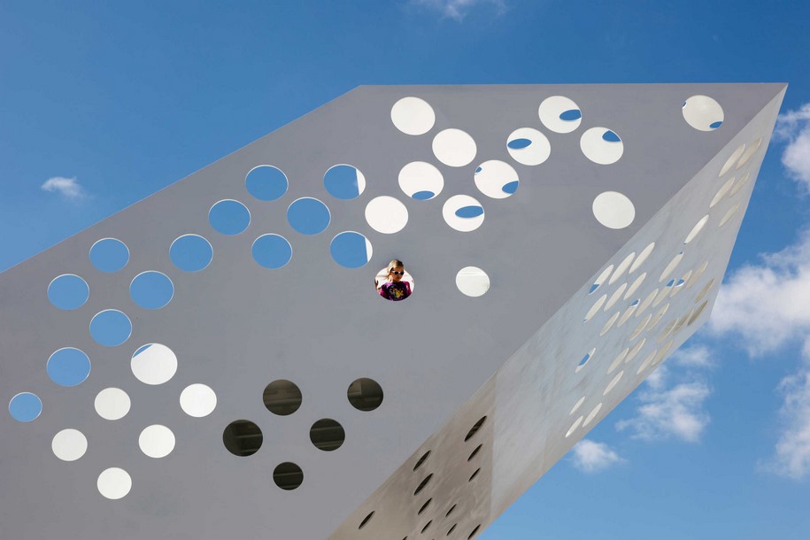 Archisearch Dorte Mandrup created a striking steel tower for Aarhus Island