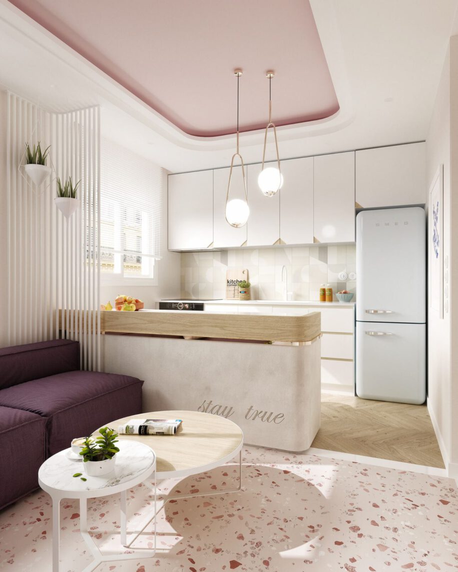 Archisearch Fresh and Feminine Studio Apartment in Saranta Ekklisies, Thessaloniki | OFFICE4