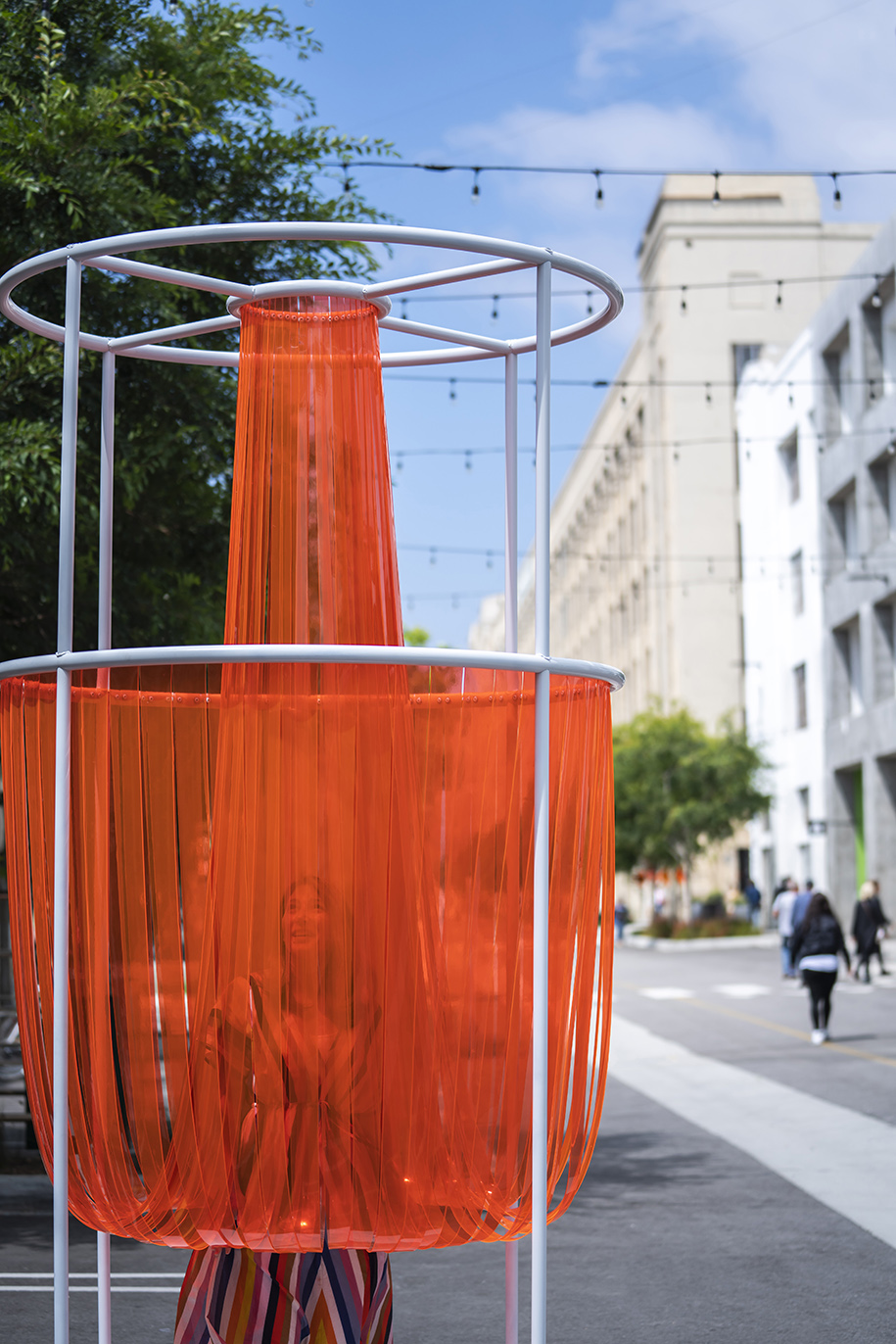Archisearch SomePeople designed outdoor installation with VR interface in LA Design Festival