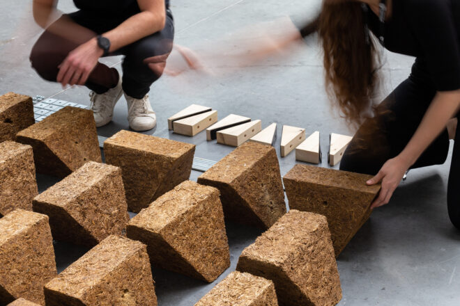 Archisearch - Grimshaw and UEL reveal SugarcreteTM a low cost, low carbon construction material upcycling sugarcane by-products