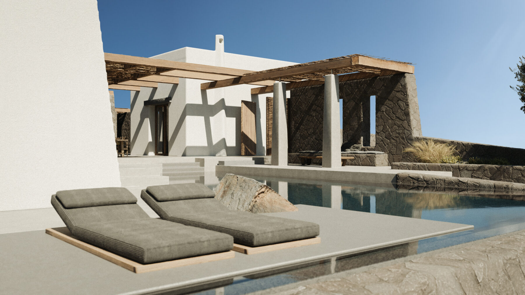 Archisearch Villa Juliette in Tourlos, Myconos island, Cyclades | Mado Samiou Architecture