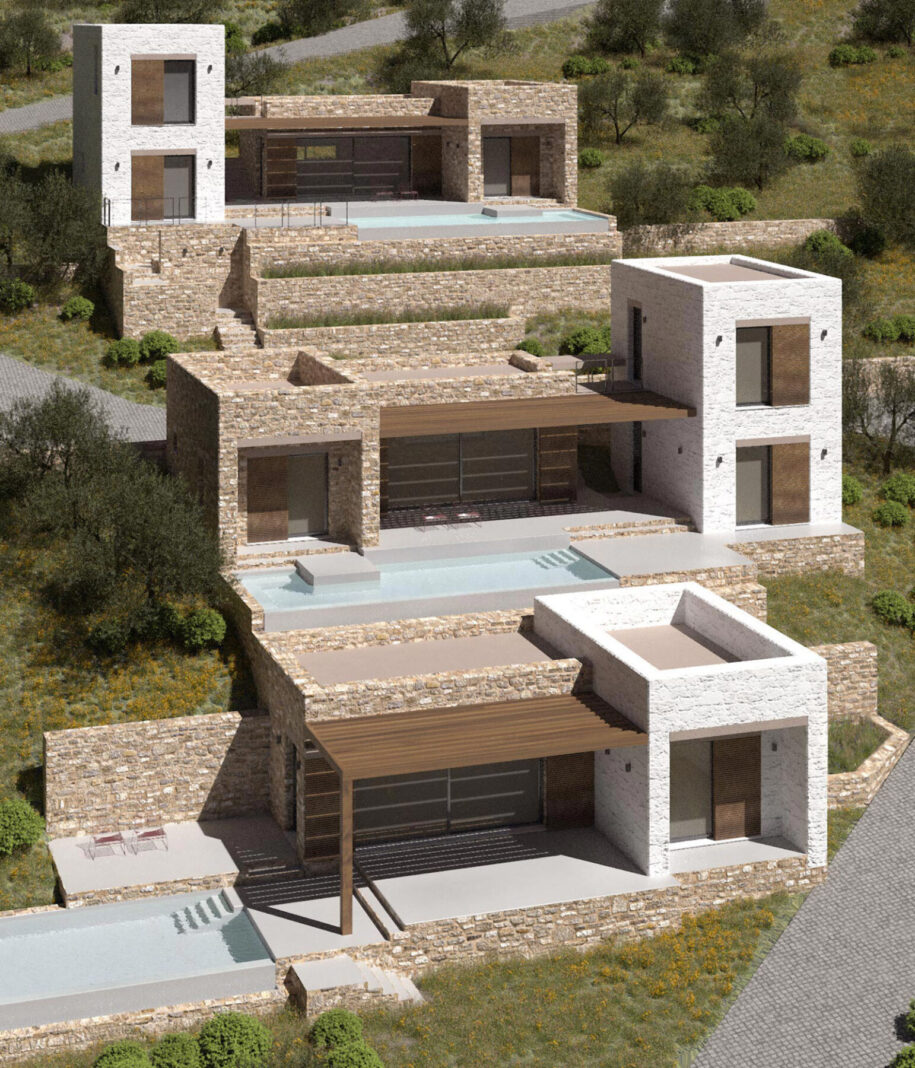 Archisearch Project 187: three single stone houses in Nafplio, Greece by TZOKAS architects